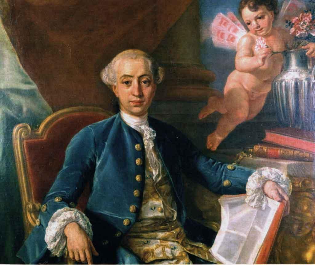 Portrait illustration of Giacomo Casanova, Venetian writer and adventurer