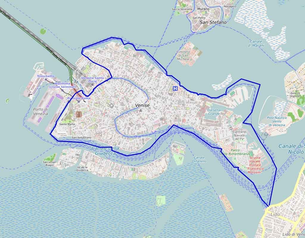 Linea 5.2 del vaporetto: percorso in senso orario da Fondamente Nove a San Marco e al Lido di Venezia